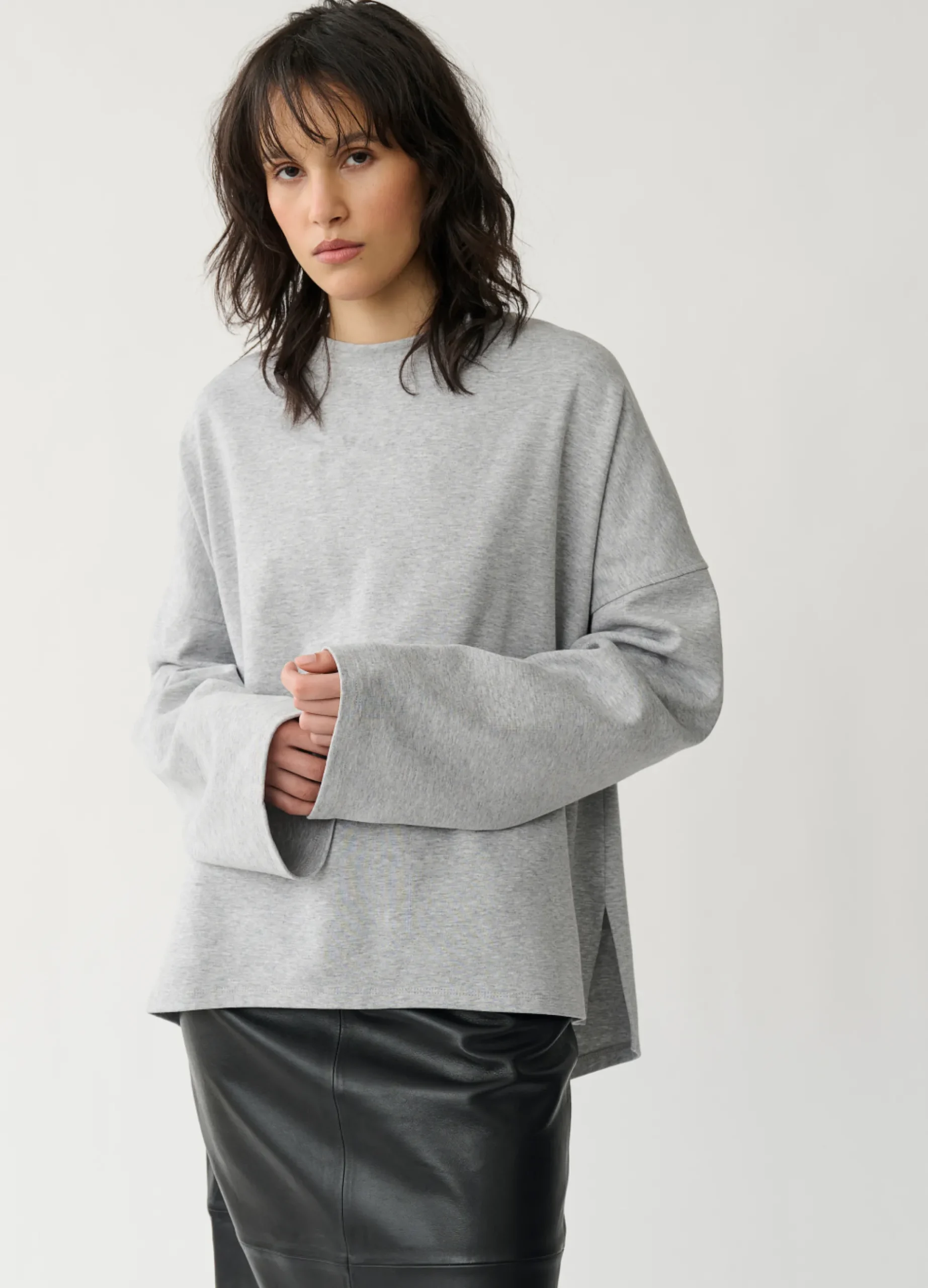 BOXY LONG SLEEVE T-SHIRT W